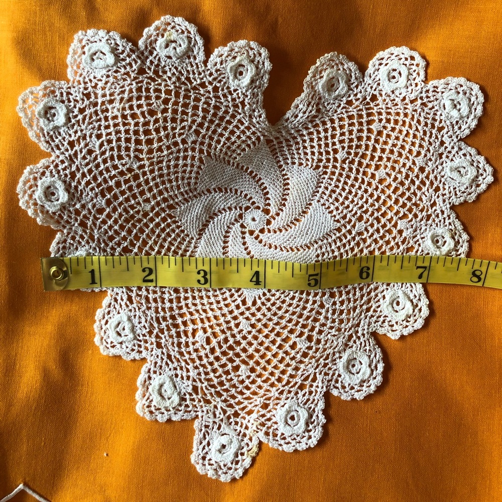 Vintage White Heart-shaped Doily